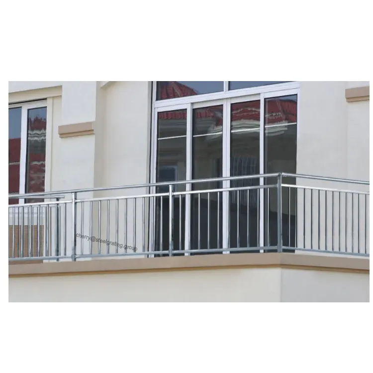 Ferro forjado galvanizado tubo redondo baluster handrails moderno metal varanda ferro