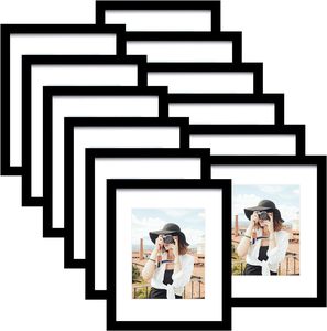 9x12 Picture <strong>Frame</strong> Display 6x8 with Mat or 9x12 Without Mat, Photo <strong>Frames</strong> for Wall Mounting or Table Top Display
