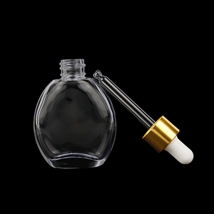 再利用可能な透明な楕円形10ml 20ml 30ml50ml化粧品アターフェイスアイヘアエッセンシャルオイル香水ガラスドロッパーボトル - Product Image 2