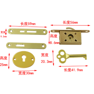 Anahtar ile ahşap kutu için anahtar mandal toka ile ahşap kutu için çinko alaşım Metal mandal toka - Product Image 4