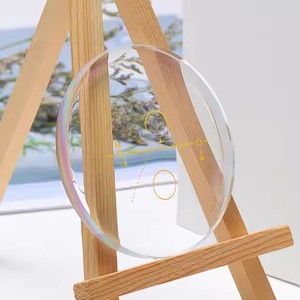 1.56 bleu coupe UC HC revêtement lunettes de lecture bifocales gris marron invisible haut plat avec verres clairs - Product Image 4