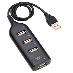 4端口便携式高USB 2.0数据扩展集线器USB分离器适用于视窗XP/ Vista 7 8 10笔记本电脑 - Product Image 1