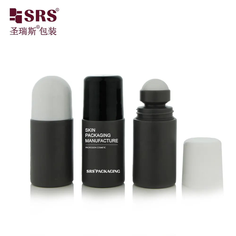 60ml 2 oz Plastic PP PCR Recycled Roller Ball Gel Bottle No Leakage Roll On Deodorant Packaging