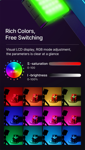 Toptan fotoğraf Led Video işığı lambası bal peteği difüzör 60leds ile 200 VL49RGB tam renkli lamba 2500-9000k - Product Image 4
