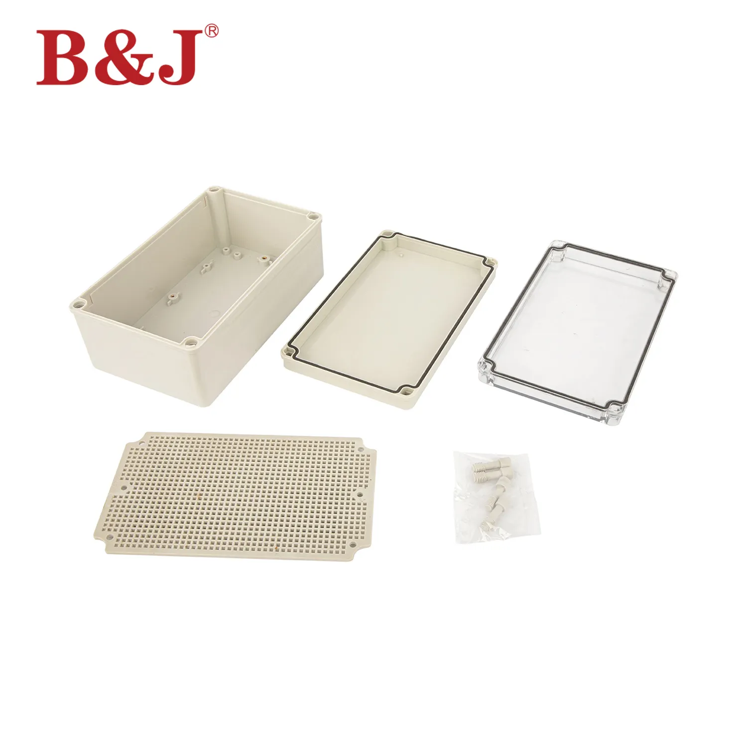 B & J kualitas tinggi disesuaikan ukuran 150*250*130mm IP68 tahan air plastik Junction Case tersedia
