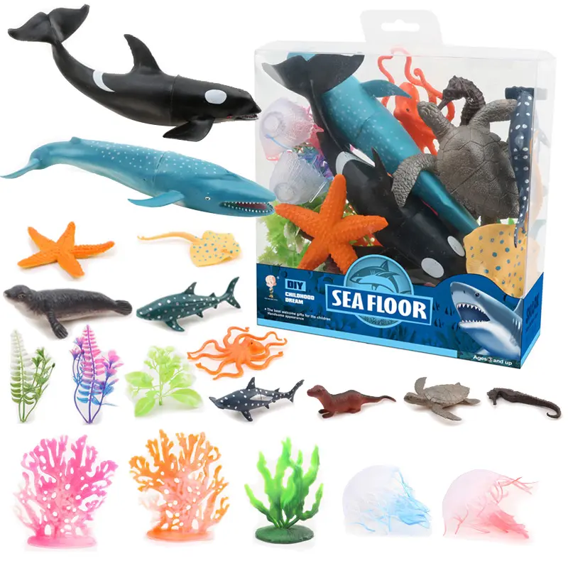 Oceano mar animais figuras, brinquedos, vida marinha, conjunto 21 peças, criatura do mar, brinquedos em miniatura, animal