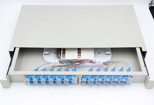 Caja de terminales de fibra óptica para rack de 12/24/48 puertos SC ST FC LC Divisor de panel de conexión de cajón Compatible con Redes 3G/4G/5G y FTTH - Product Image 2