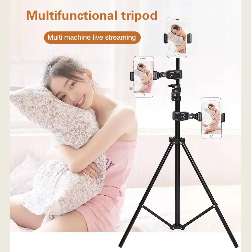 1.6m Tripod Live Streaming with Ring Light Essential Equipment for Smooth Video Transmission