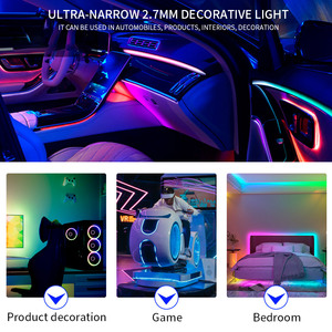 WS2812B Ultra stretto 2.7mm indirizzabile singolarmente flessibile striscia LED WS2812B 160LED/m Smart RGBIC luce LED DC5V/12V - Product Image 6