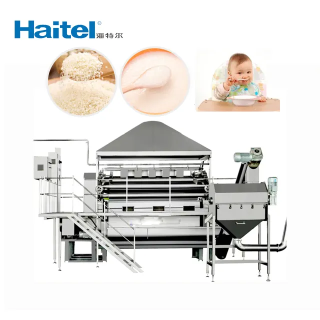 Haitel Nährstoffpulver-Verarbeitungslinie Babynahrungsproduktionsmaschine Instant-Borrellmaschine Getreide Reismehlherstellungsmaschine