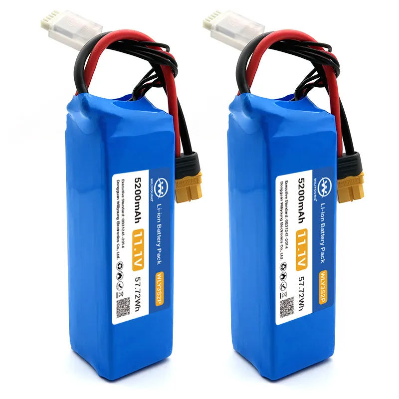 Bateria de alta qualidade para modelos de airsoft rc, 3s 11.1v 5200mah 20c lipo bateria de lítio de alta qualidade para modelos airsoft rc 7.4v