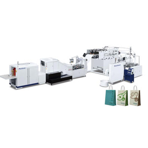 Máquina para fabricar bolsas de papel de fondo cuadrado completamente automática con asas retorcidas - Product Image 1