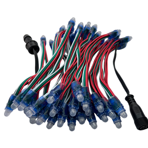 WS2811 DC5V, 50 узлов, Адресуемая светодиодная Пиксельная строка; IP68;13 см, расстояние между проводами RGB, полный цвет; 24AWG проволока; 13,5 мм/xConnect косички - Product Image 3