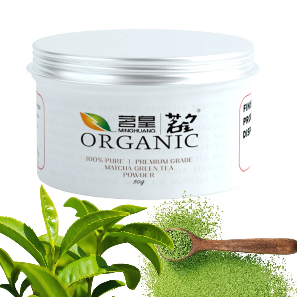 Logotipo personalizado de alta calidad, lata japonesa pura orgánica, grado ceremonial embalado e OEM ODM Nature Instant Matcha Pure Green Tea P