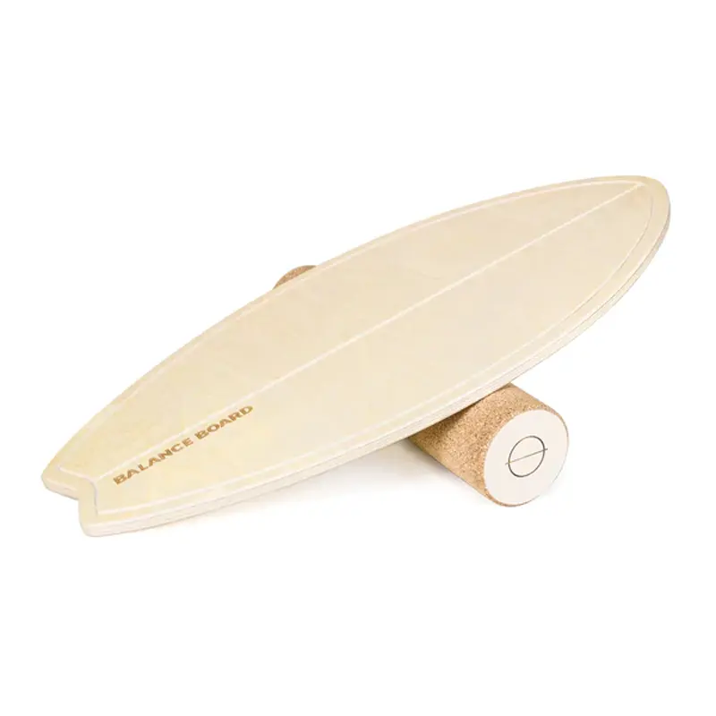 Tablas de equilibrio de madera con rodillo de corcho Tabla de equilibrio de madera Simple Surfer Balance Board trainer