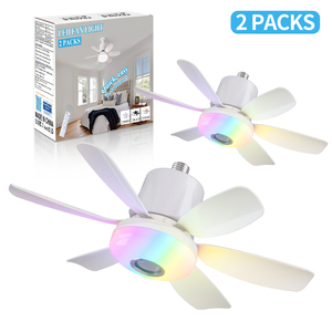Ventilador LED Luces Decoración Diseñador Altavoz Temporización moderna Luces inteligentes para el hogar Control remoto Bldc RGB Música Led Ventilador de techo con luz - Product Image 6