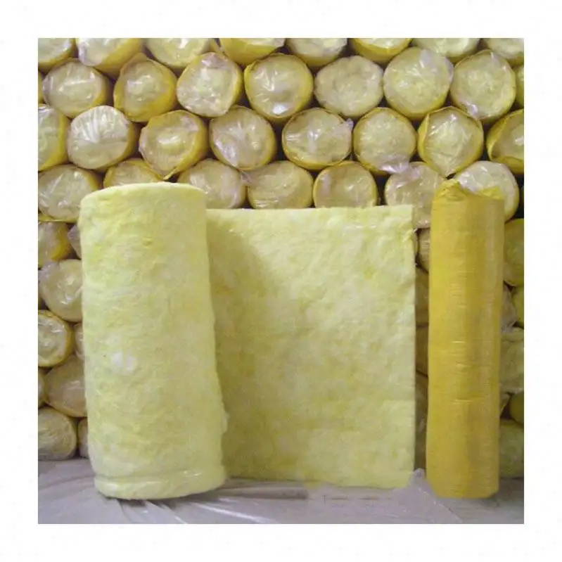 Rollos de fibra de vidrio aislante rollo de costo acústico R2.0 Batts Australia estándar Industrial para horno lana de vidrio de alto Pin