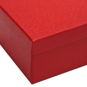 Kare hediye karton kutu on parça Set kırmızı kağıt kapaklı kutu - Product Image 6