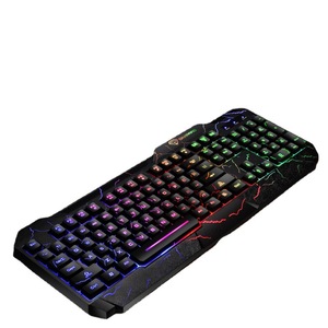 Teclado de juego USB con cable luminoso de grieta, sensación mecánica, teclado con retroiluminación - Product Image 6