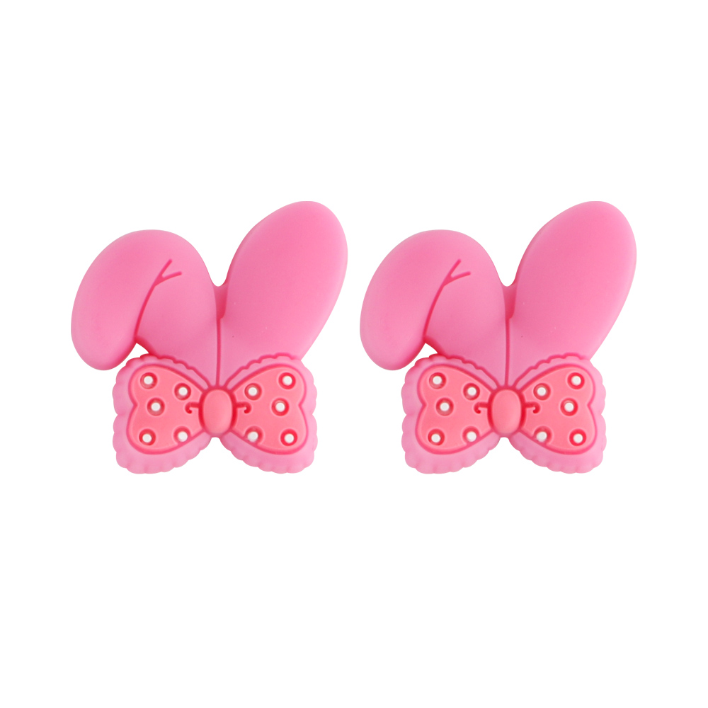 Perle focale oreilles de lapin Rose SA208
