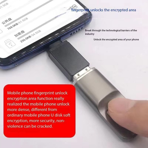 Venta al por mayor Jumpdrive Cifrado de huellas dactilares Mini USB 3,0 Memoria Flash Drive Key F35 Pendrive Nuevo producto de metal - Product Image 3