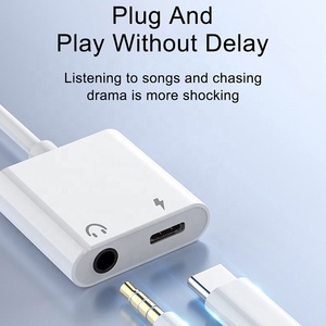 Xpup 2合1 USB C型C至3.5毫米音频辅助耳机耳机插孔充电器适配器 - Product Image 3