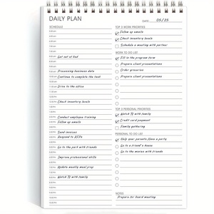 17-Hour Daily Organizer To-Do List <strong>Notepad</strong> 52 Double-Sided Spiral Bound Sheets Hourly Schedule Planner <strong>Notebook</strong> for Work <strong>Memo</strong> - Product Image 3