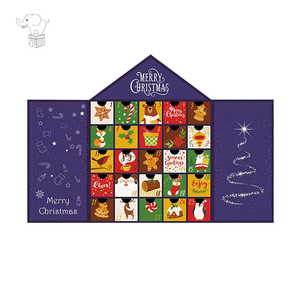 Advent Calendar <strong>Box</strong> Customized Standing 8 Calender Dog of Children Emty <strong>Round</strong> <strong>Toys</strong> Vintage Perforated Advent Calendar <strong>Box</strong> - Product Image 4
