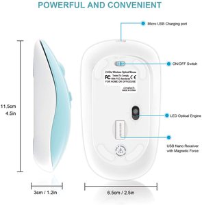 Combo de teclado y ratón inalámbricos para ordenador portátil, 2,4g, diseño italiano, para teléfono de pago, azul, precio de fábrica de China - Product Image 6
