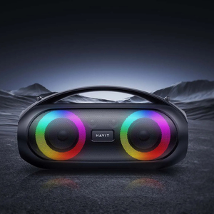 Havit SK896BT artı 4000mAh IPX6 su geçirmez Karaoke ses kutusu açık Subwoofer hoparlörler LED ışık parti BT hoparlör - Product Image 5