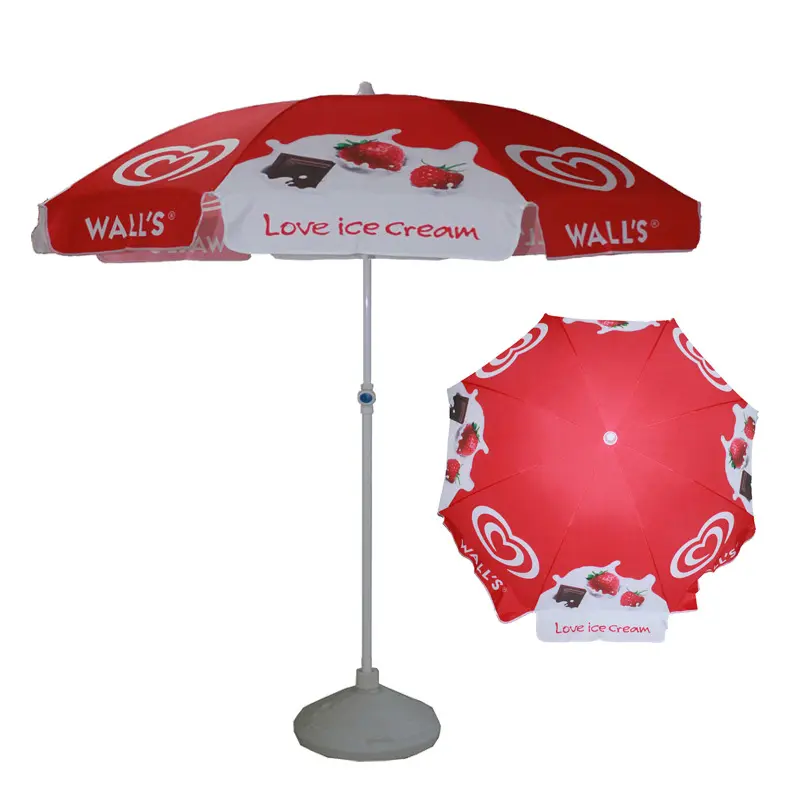 Parede de Tecido de Poliéster 160g Praia Umbrella Parasol Empresa Na China