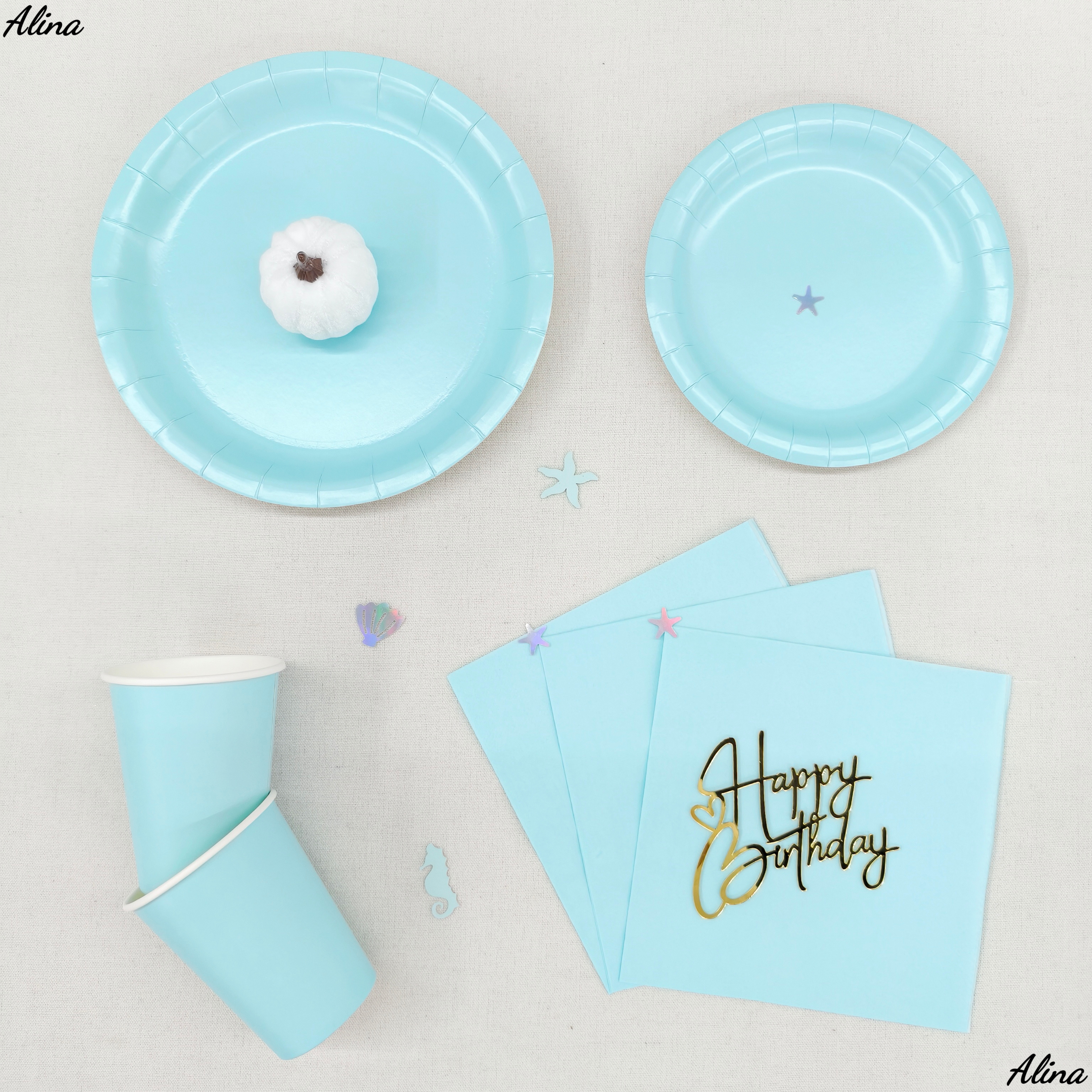 servilleta azul de 33*33cm * 20 piezas