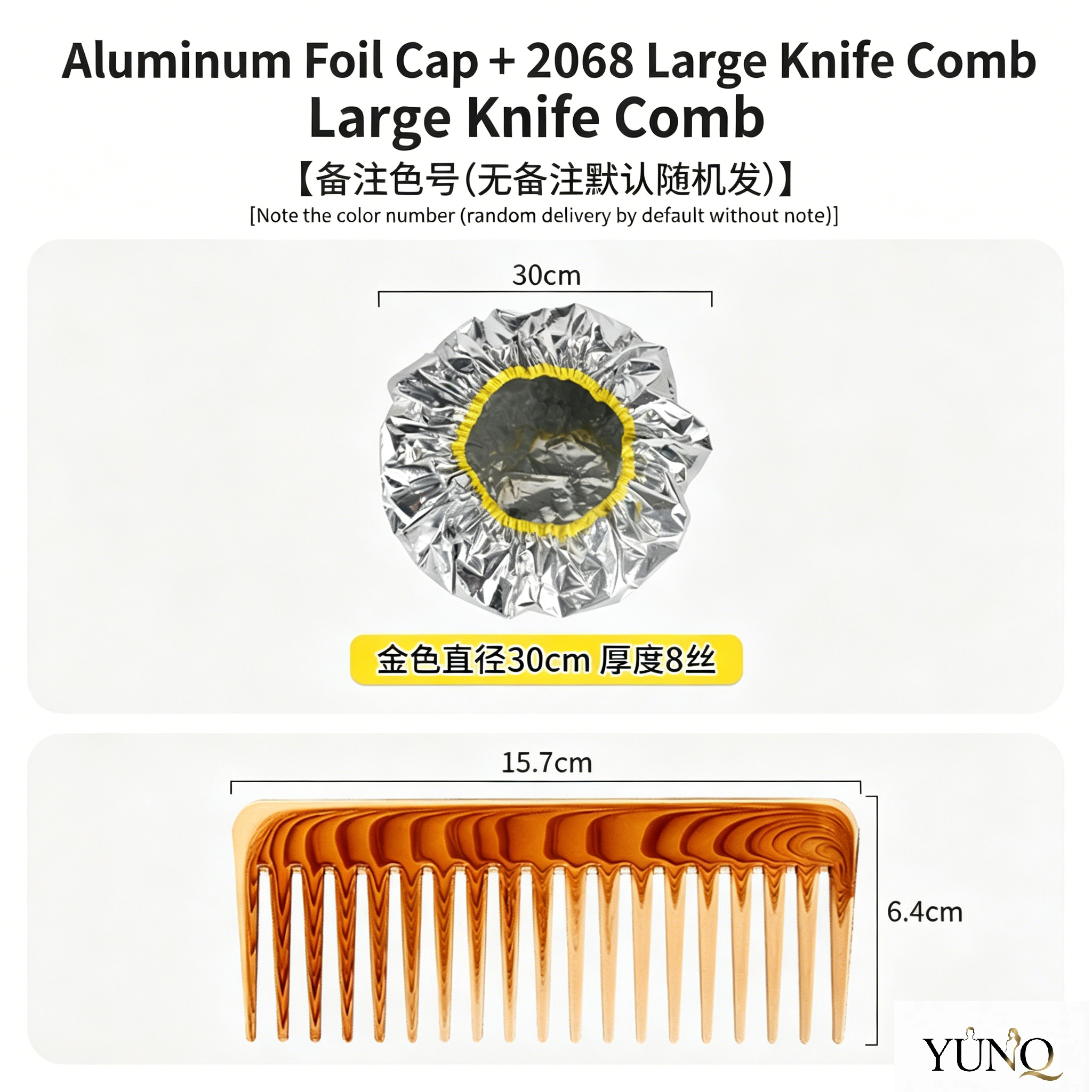 8 strands golden + 2068 large comb