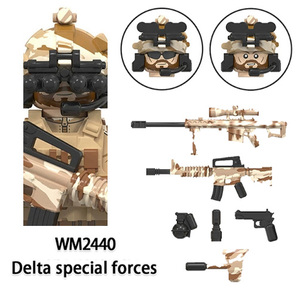 شخصيات القوات الخاصة بناء كتل لنا البحرية الأختام الألمانية KSK الشرطة سلاح التمويه بندقية التكتيكية على ظهره سترة الطوب اللعب - Product Image 5