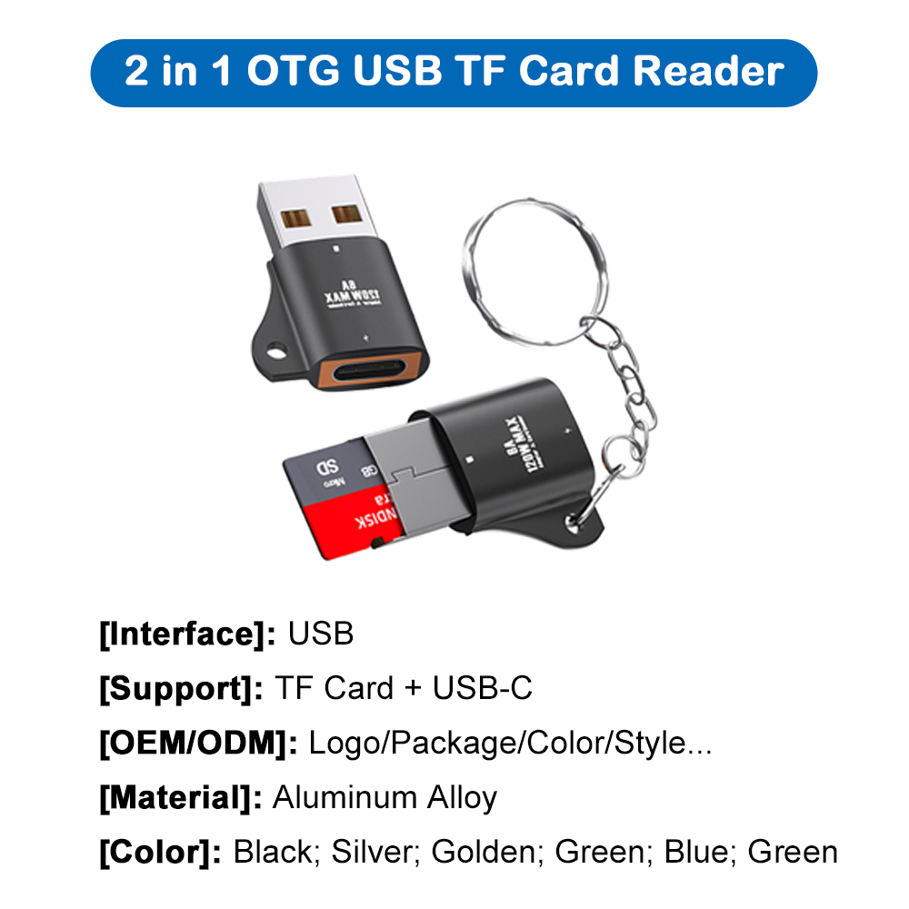2 in 1 OTG USB-C CRD-Blue