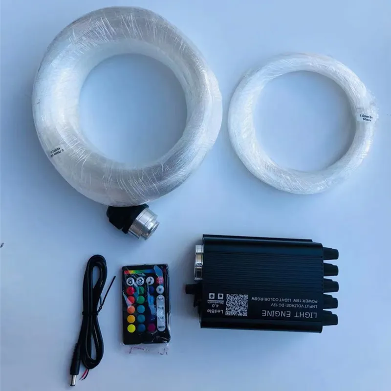 Fiber Optic Cable Multi-color Led Fiber Optic Light Engine For Starry Pvc Stretch Fiber Optic Diy Ceiling Kit Light Engine