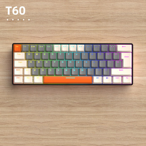 Free Wolf-miniteclado mecánico T60, a juego, personalizado, para ordenador de oficina, 62 teclas - Product Image 1