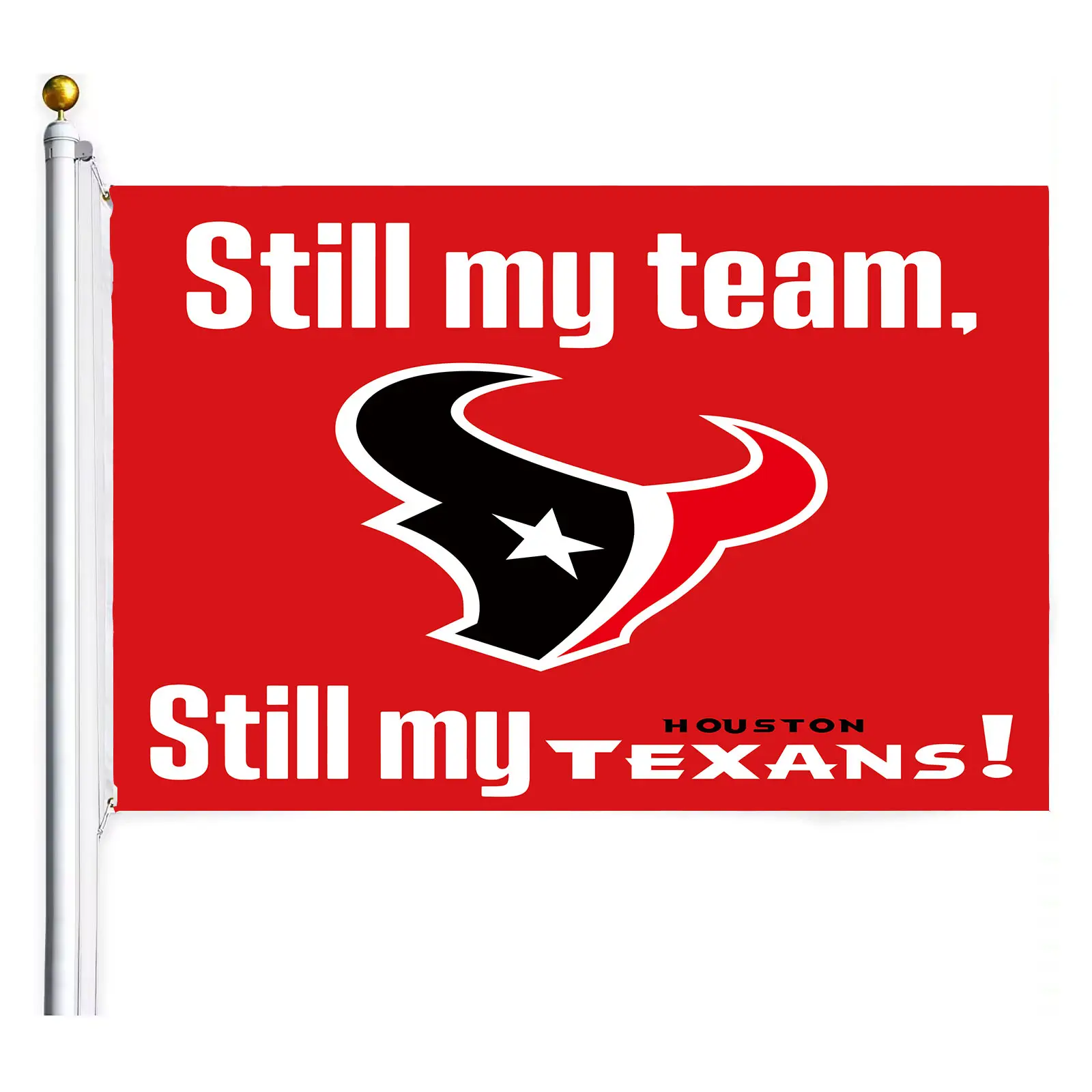 New 32 Team Houston Texans NFL Polyester Digital Printed Single Sided Flag Banner