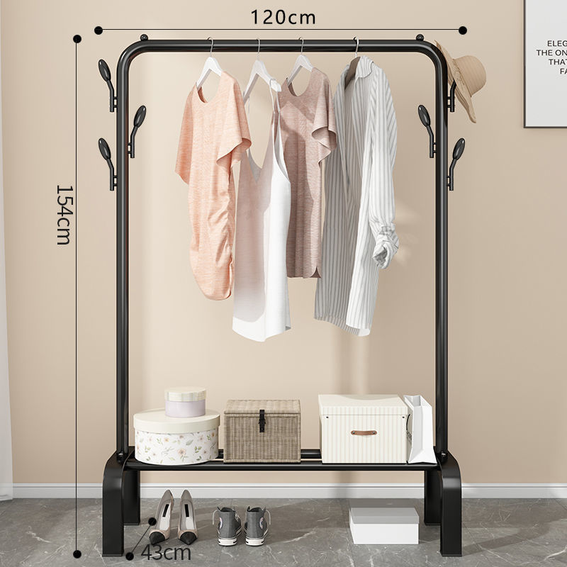 Black 120cm arched coat rack