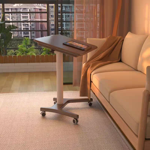 Office <strong>Table</strong> with Wheels Bed Side Height Adjustable Standing <strong>Computer</strong> Desks Angle <strong>Rolling</strong> Folding Uplift Laptop Mobile Desk - Product Image 6