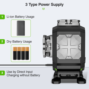 Huepar-Nivel láser S03DG, con funda dura de transporte, función Bluetooth y modo de pulso al aire libre, haz de luz verde 3D, línea de nivel láser de 12 líneas - Product Image 3