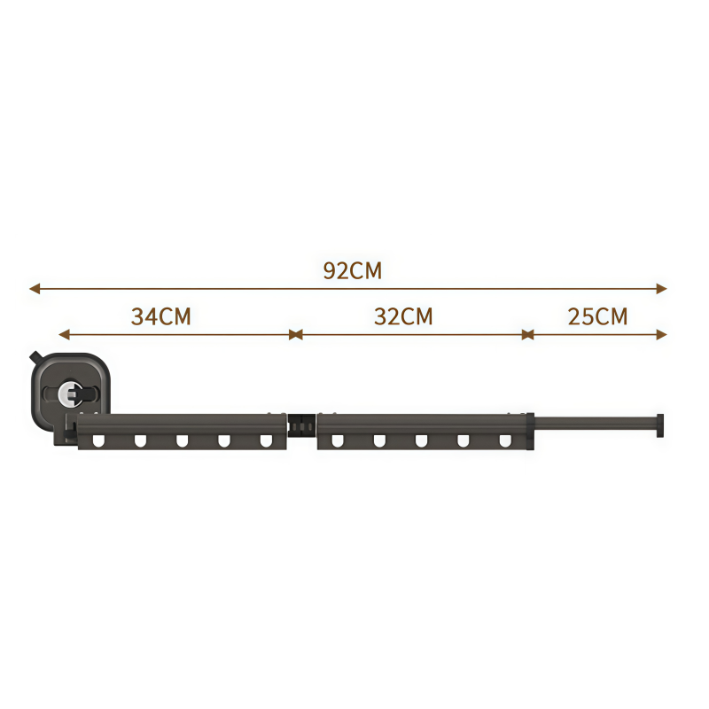 (Suction Cup)92cm-2 folds with 10 fixed hanging holes