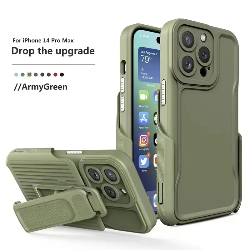 Full Body Sublimatie Luxe 360 Graden Verdediger Back Clip Case Voor Iphone 14 Heavy Duty Bescherming Telefoon Case Cover