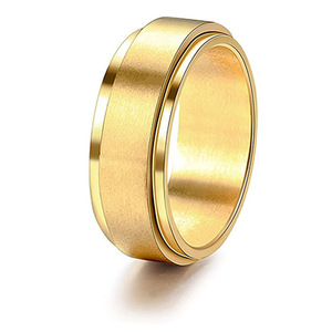 Cứu trợ quay vòng thép titan vài đồ trang sức thần tài quay vòng chống lo lắng <span class=keywords><strong>Spinner</strong></span> xoay vòng thép không gỉ - Product Image 6