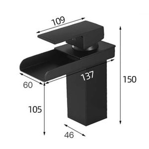 Hiện Đại Boong Gắn Thép Không Gỉ Thác Nước Vòi Nước Nóng Và Lạnh Lưu Vực Vòi Nước Cho Nhà Trường Chải Mạ Bề Mặt - Product Image 5