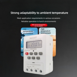 Interruttore Timer digitale del Microcomputer KG316T automatico di controllo del tempo della luce stradale 16 set 30A Max. Corrente 240V a batteria - Product Image 6