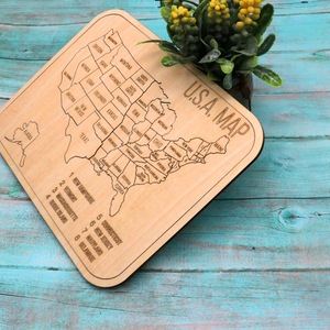 Ahşap bulmaca oyuncak özel dünya haritası yapboz Montessori bulmaca oyuncak DIY haritası çocuklar için - Product Image 5