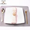 Crystal Metal Napkin Ring Wedding Centerpieces Luxurious Pearl Inlay Napkin Rings for Wedding Hotel Dining Table Decorations