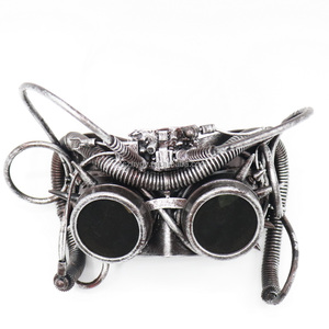 Steampunk Goggles Mặt Nạ Cổ Điển Công Nghiệp Phong Cách Nhựa Kim Loại Ống Đinh Tán Cho Đám Cưới Cosplay Halloween Đảng Trang Phục - Product Image 5