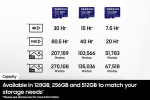 การ์ดหน่วยความจำซัมซุงโปรพลัสของแท้128GB 256GB 512GB 1TB Micro TF แฟลช SD การ์ดความจำ4K U3 180เมตร/วินาทีสำหรับโทรศัพท์ - Product Image 4